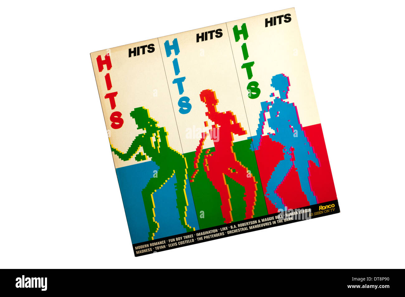 Hits Hits Hits compilation album pubblicato da Ronco nel 1981. Foto Stock