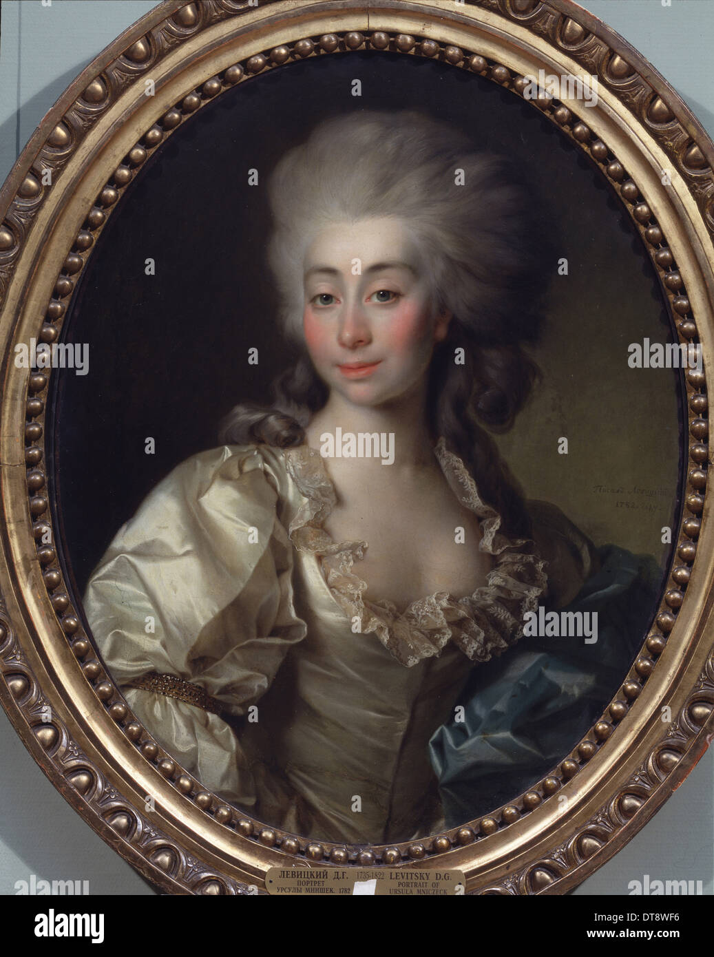 Ritratto di Ursula Mniszeck, 1782. Artista: Levitsky, Dmitri Grigorievich (1735-1822) Foto Stock