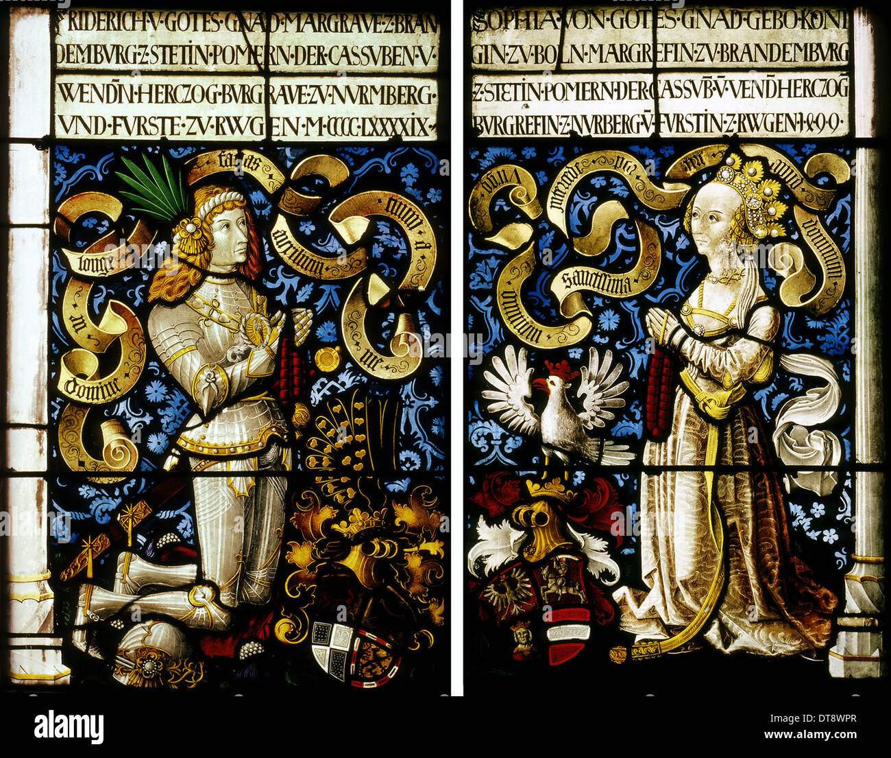 Margravio Federico di Brandenburg-Ansbach (1460-1536) e sua moglie Sophia Jagiellon (1464-1512), 149 Artista: Kamberger, Hans (attivo prima del 1507) Foto Stock