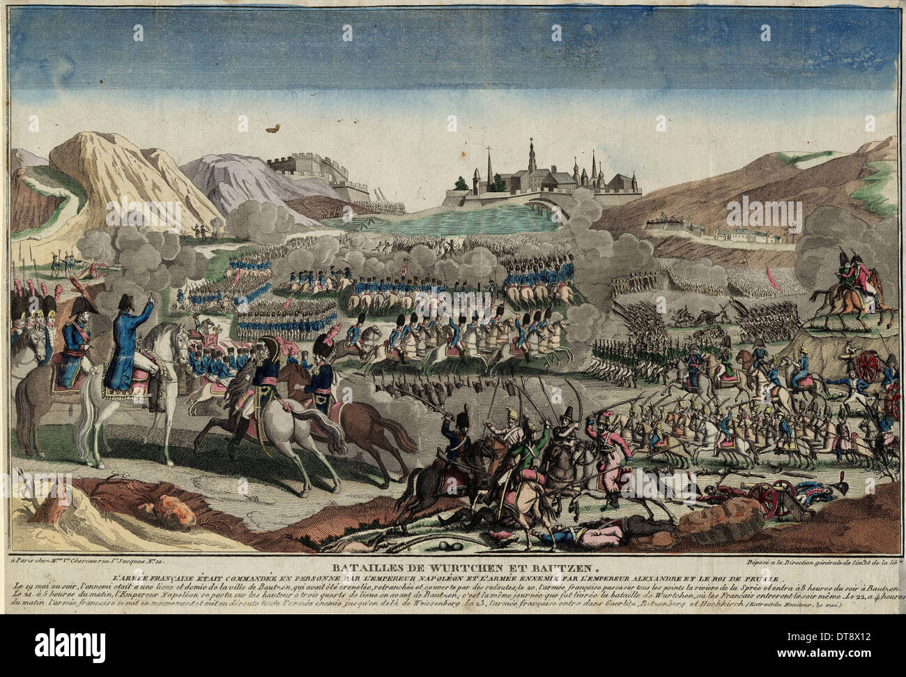 La battaglia di Bautzen, 1813. Artista: Anonimo Foto Stock