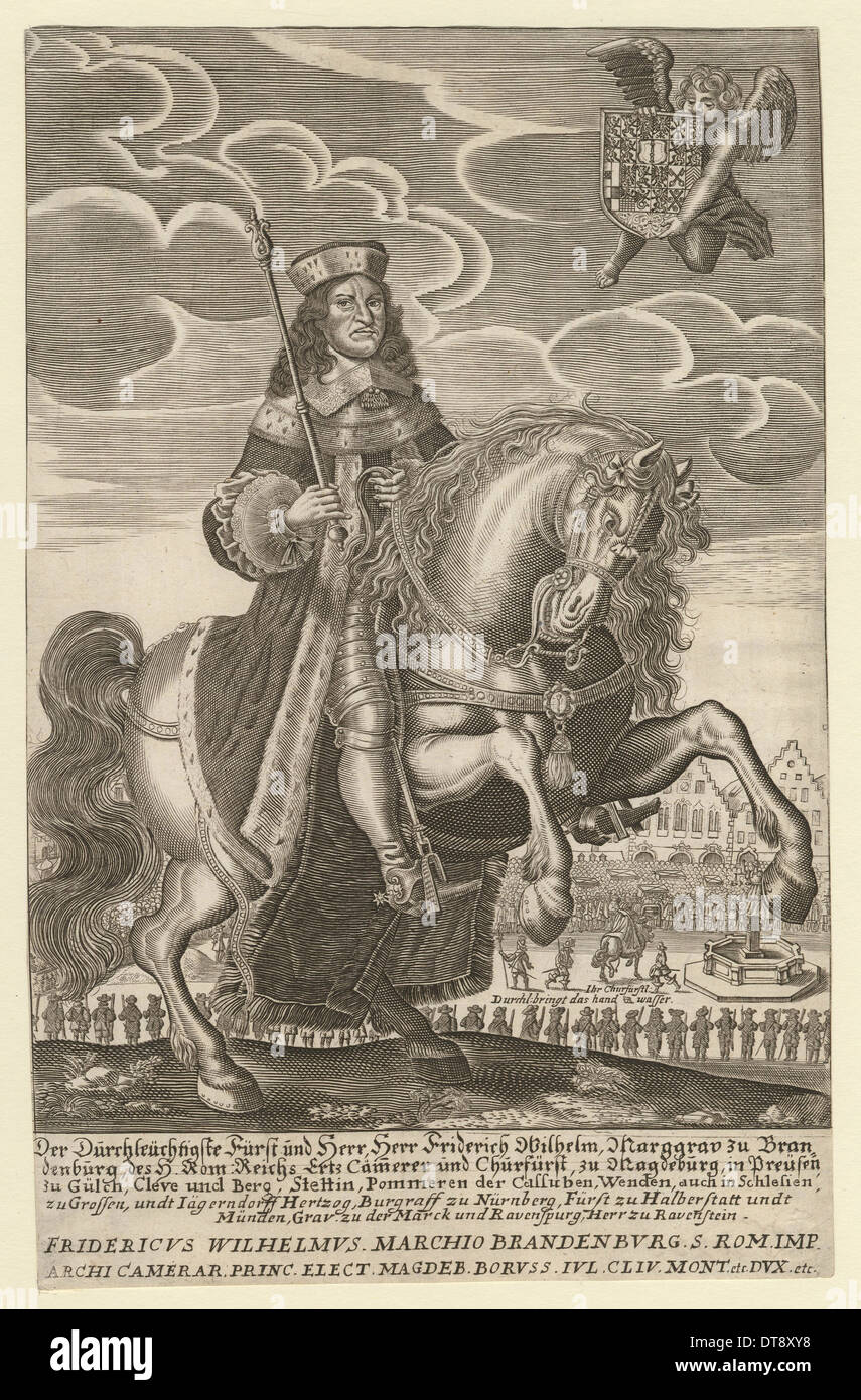 Ritratto di Federico Guglielmo (1620-1688), Grande elettore del Brandeburgo, duca di Prussia, 1680. Artista: Grimm, Simon (active ca. 1680) Foto Stock