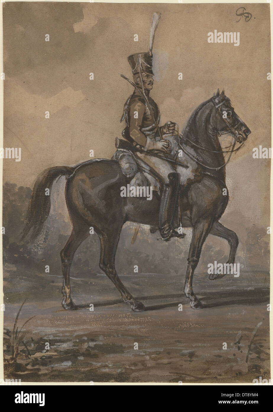 Russo, dragoon 1820. Artista: Sauerweid, Alexander Ivanovich (1783-1844) Foto Stock