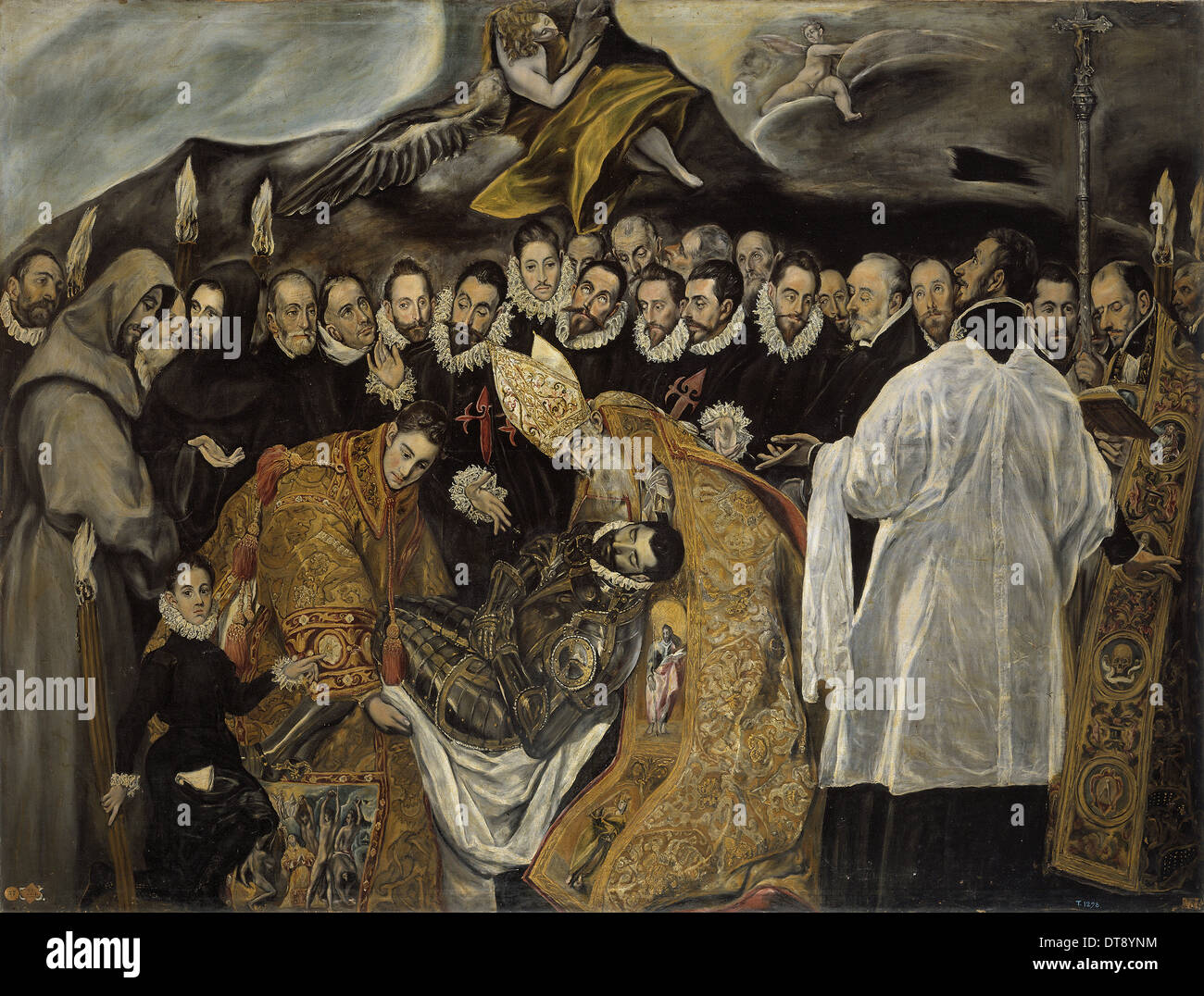 La sepoltura del Conte di Orgaz (parte inferiore), ca 1625. Artista: El Greco, (Copia) Foto Stock