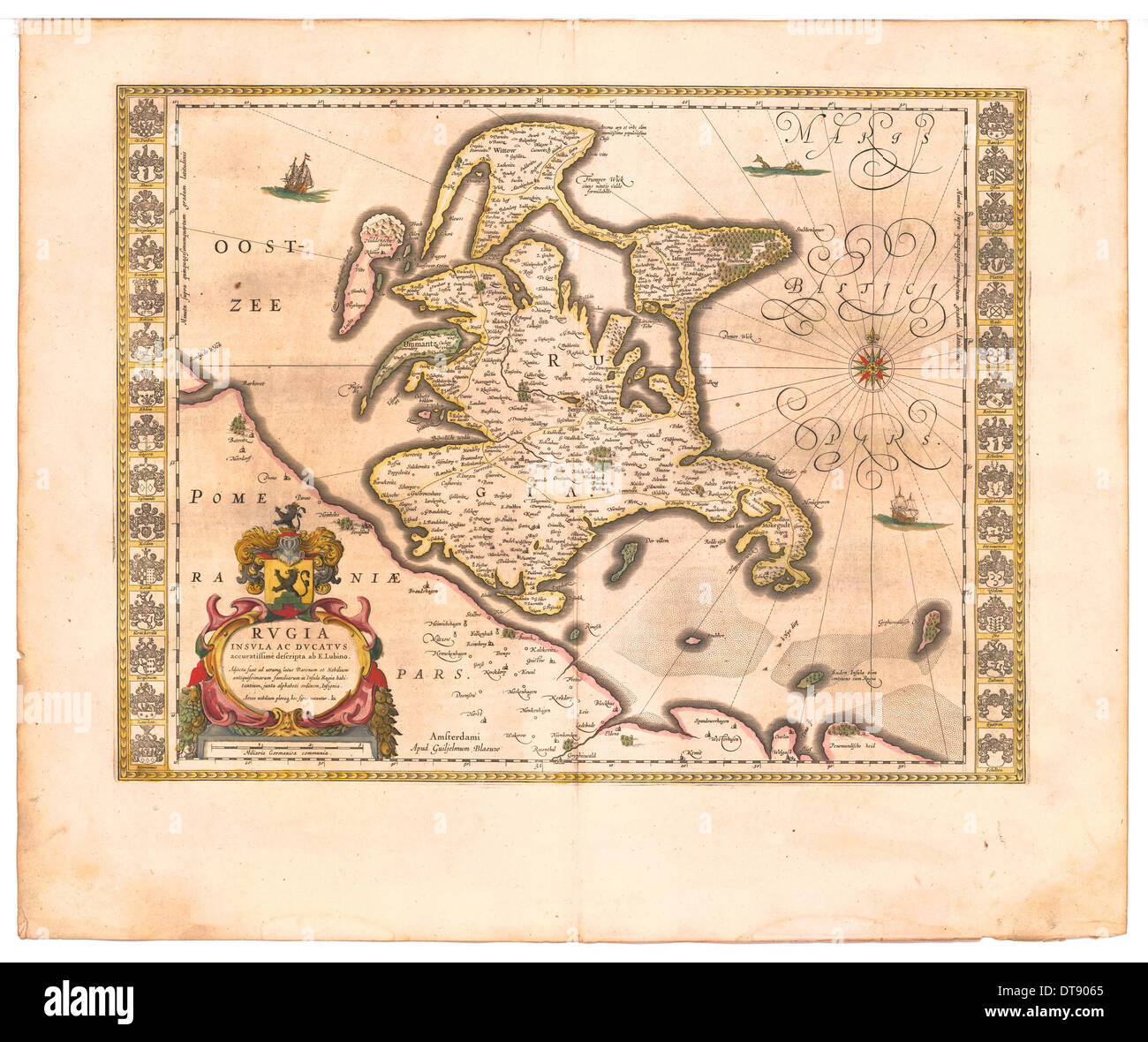 Rügen (Da: Theatrum Orbis Terrarum...), 1645. Artista: Blaeu, Willem Janszoon (1571-1638) Foto Stock