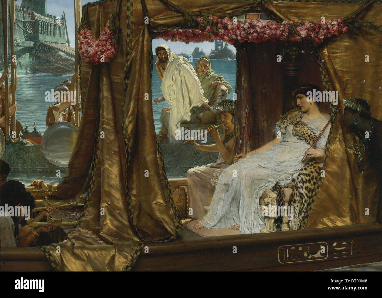 La riunione di Antonio e Cleopatra, 1885. Artista: Alma-Tadema, Sir Lawrence (1836-1912) Foto Stock