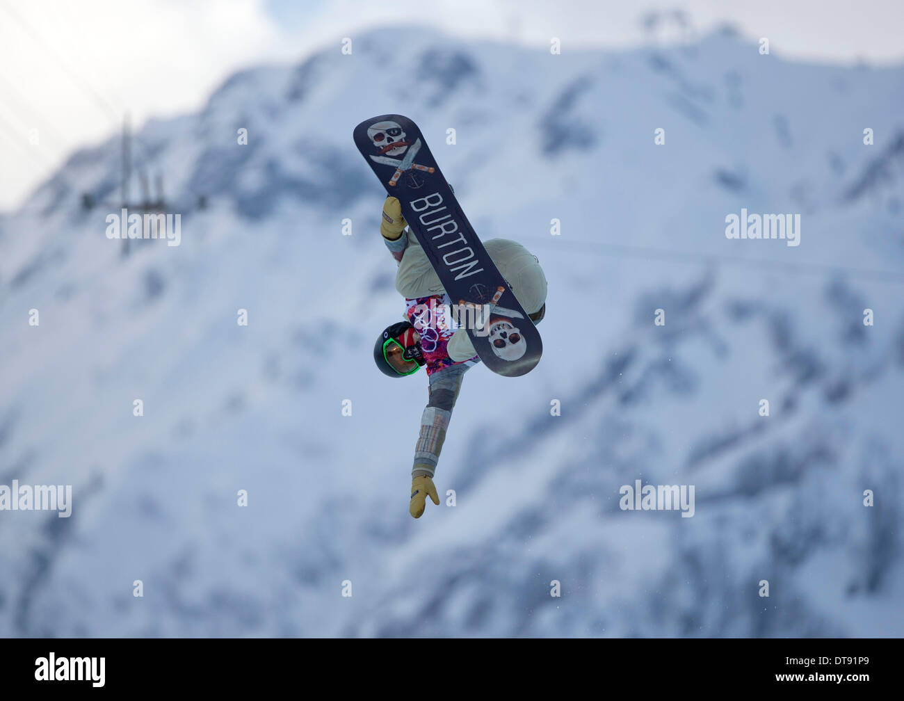 Sochi, Russia. Xi Febbraio, 2014. Uomini snowboard al Rosa Khutor Extreme Park durante il 2014 Olimpiadi invernali di Sochi. Credito: Paolo Kitagaki Jr./ZUMAPRESS.com/Alamy Live News Foto Stock