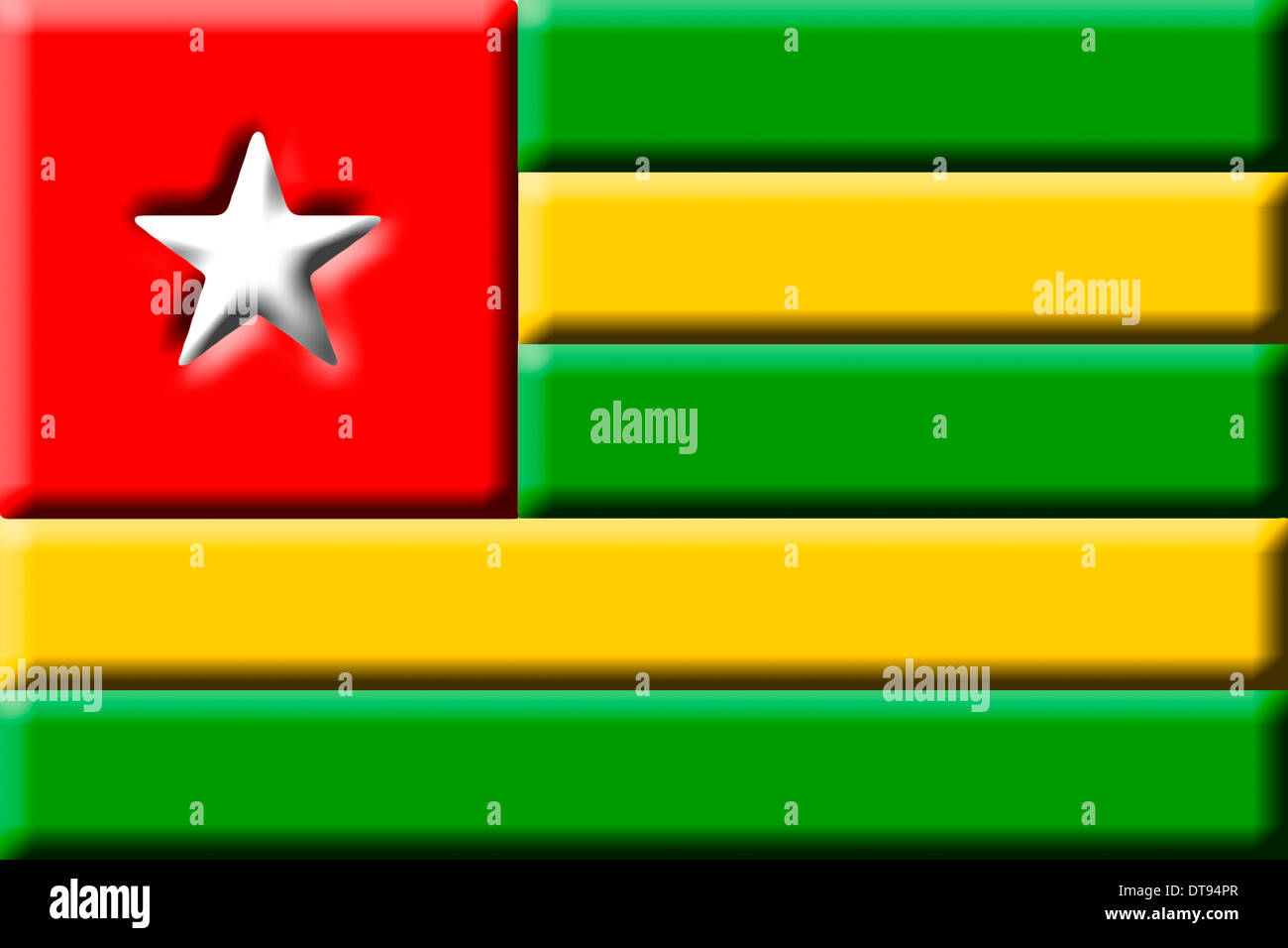 Repubblica del Togo / Togo - bandiera nazionale Foto Stock