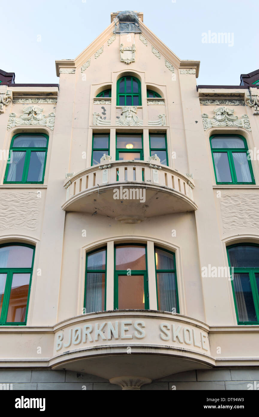 Ålesund, Norvegia, una città famosa architettura Art Nouveau Foto Stock