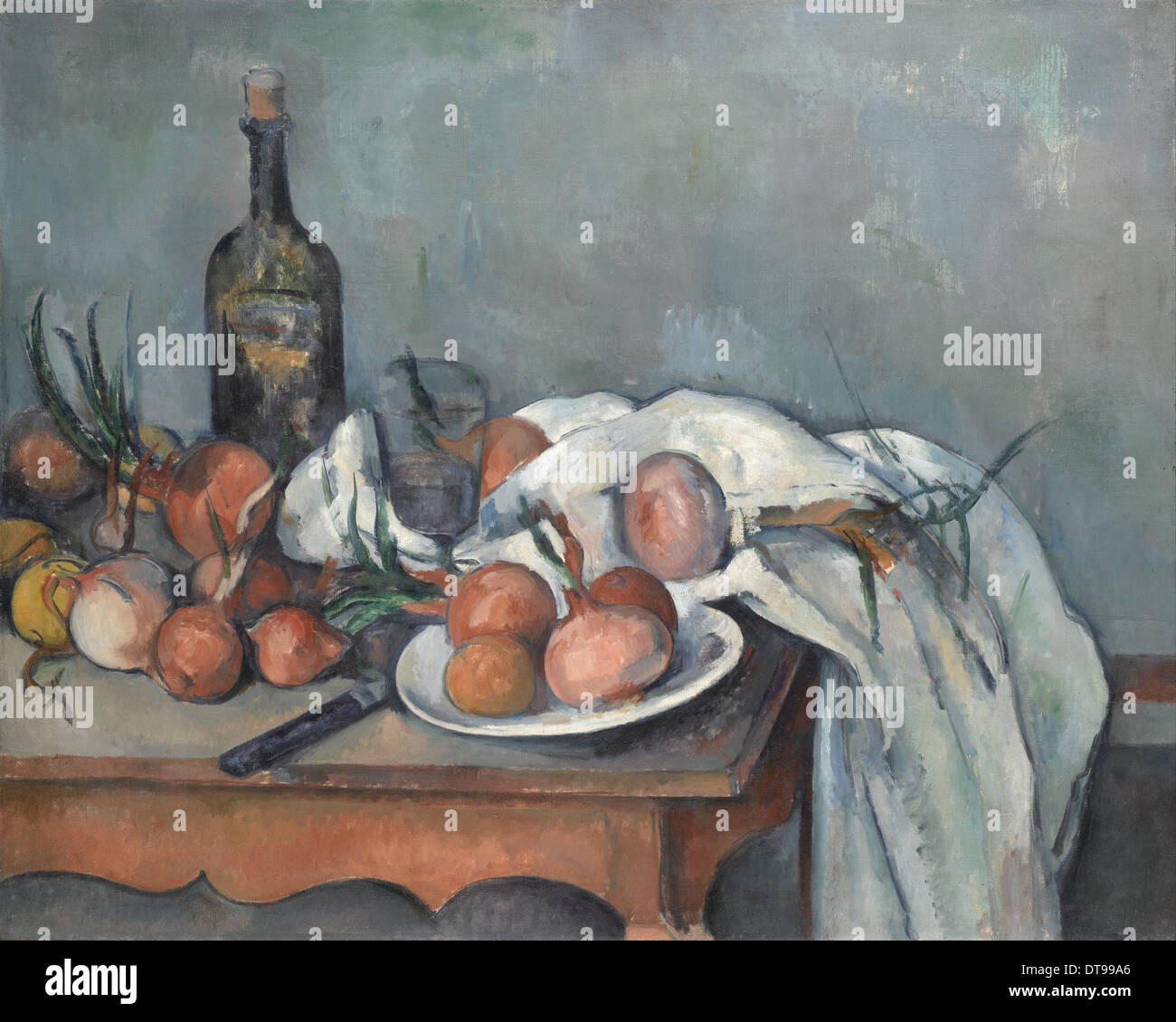 Natura morta con cipolle, 1896-1898. Artista: Cézanne, Paul (1839-1906) Foto Stock