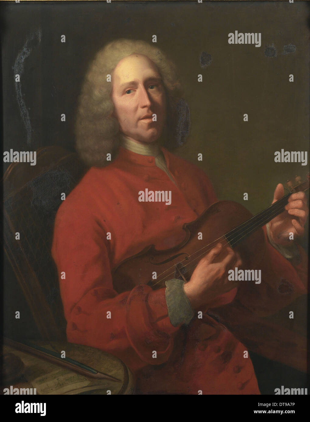 Ritratto del compositore Jean-Philippe Rameau (1683-1764), 1728. Artista: Alvato, Jacques-Andrè Giuseppe (1702-1766) Foto Stock