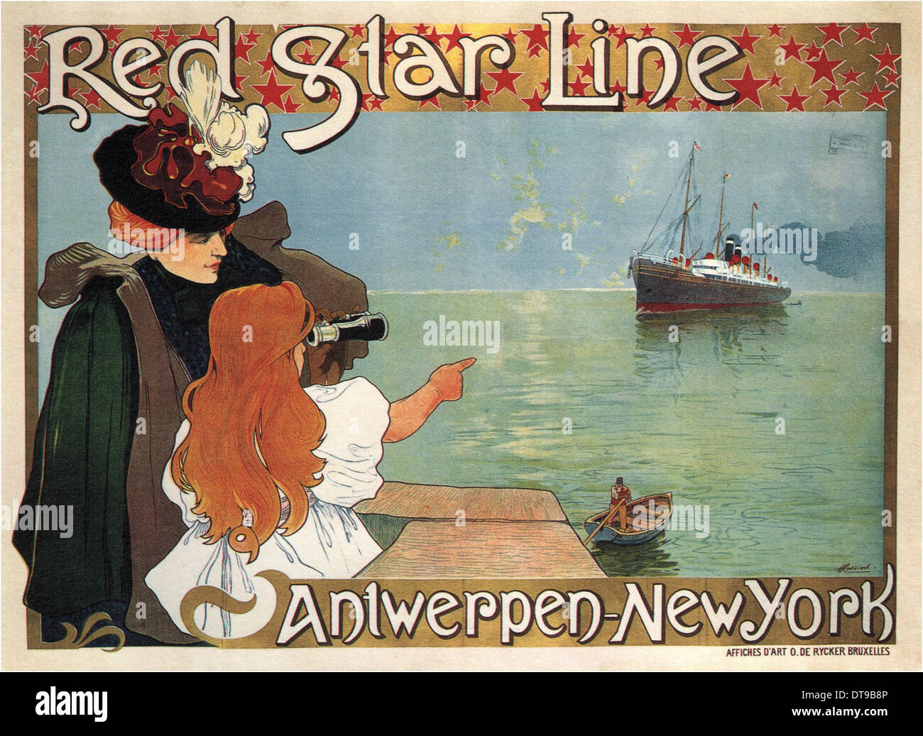 Red Star Line, 1899. Artista: Cassiers, Henri (1858-1944) Foto Stock