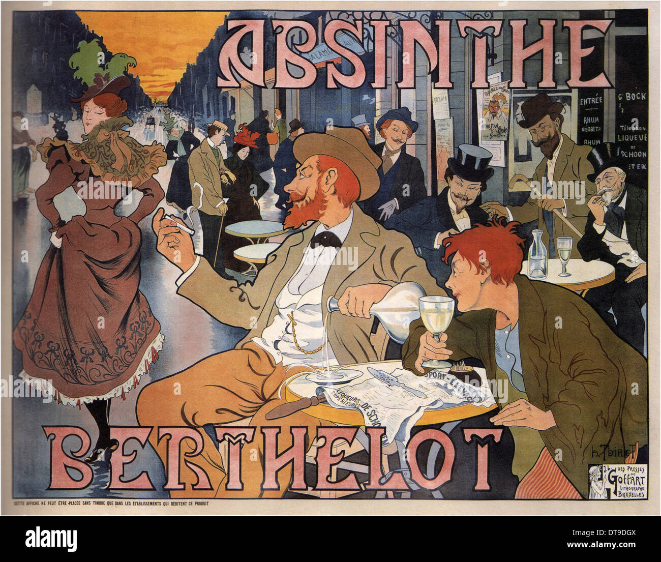 Absinthe Berthelot, 1898. Artista: Thiriet, Henri (1873-1946) Foto Stock