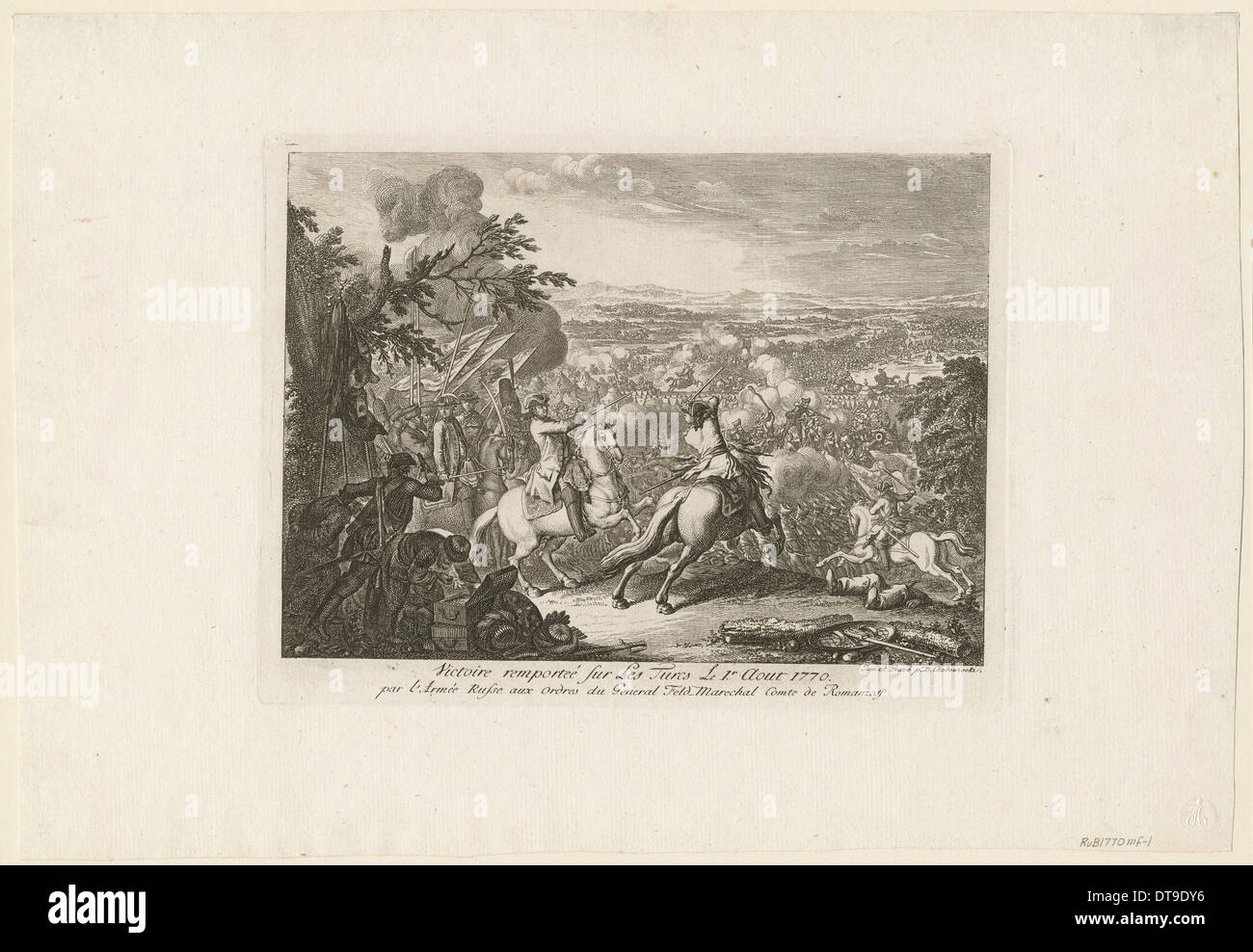 La battaglia di Cahul, 1770. Artista: Chodowiecki, Daniel Nikolaus (1726-1801) Foto Stock