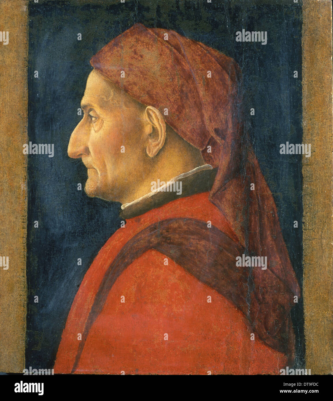 Ritratto di un uomo, 1450. Artista: Mantegna, Andrea (1431-1506) Foto Stock