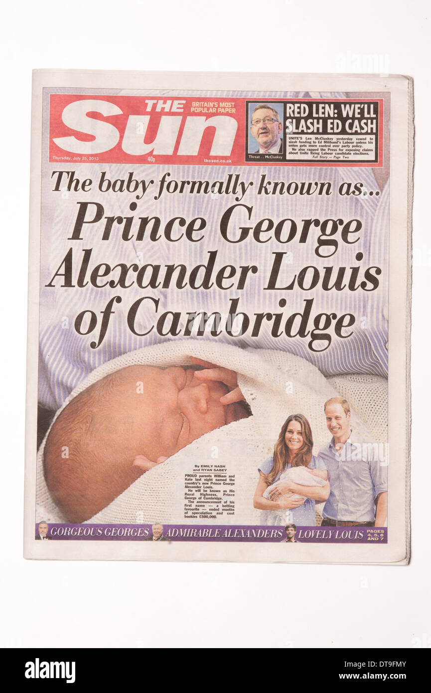 Prince George. Il sole. Foto Stock