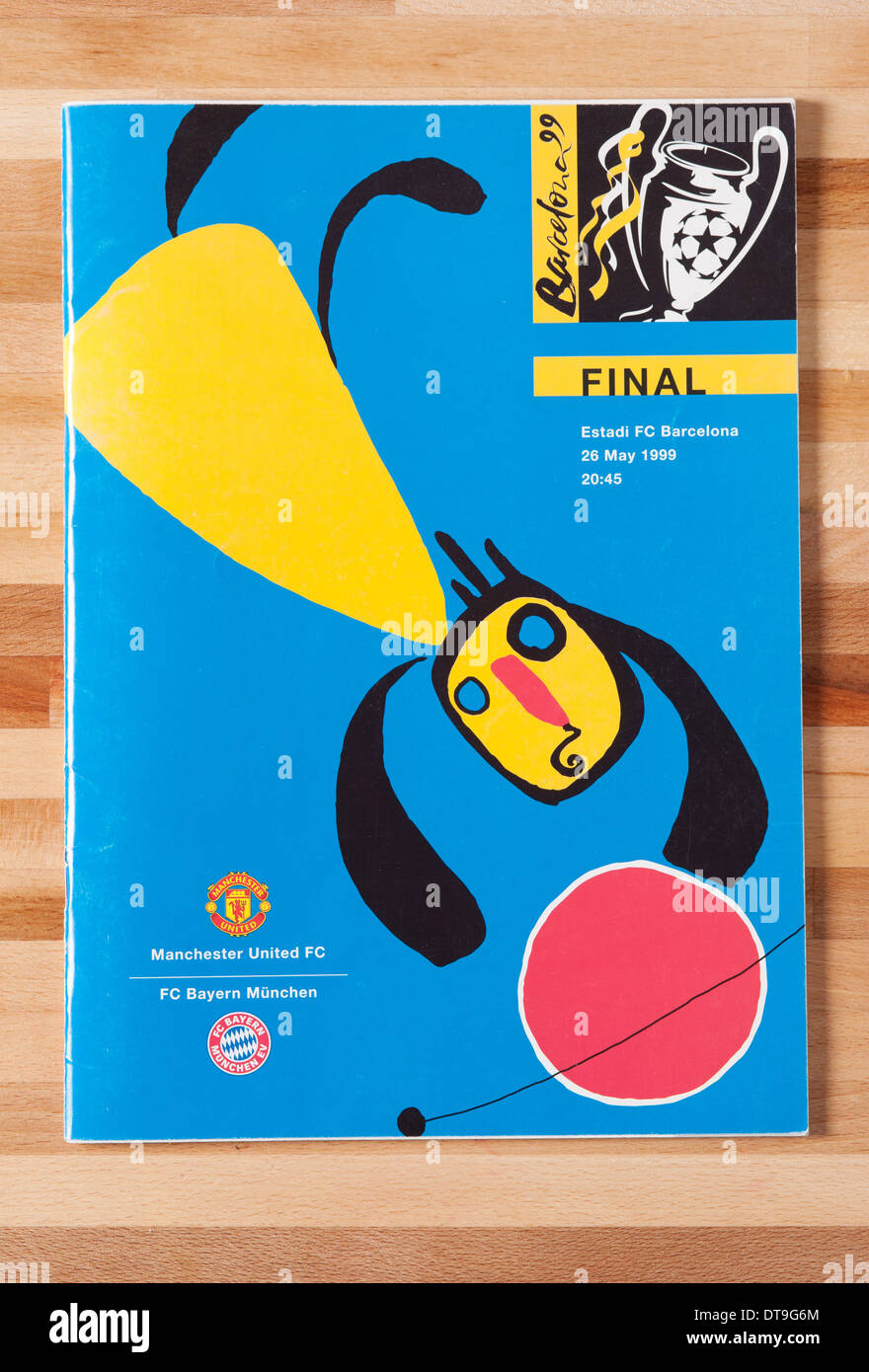 Finale di UEFA Champions League 1999. Programma. Foto Stock