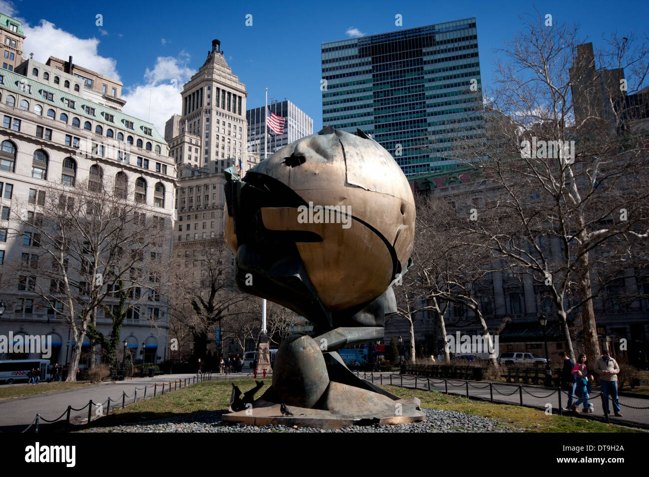 Vista di Battery Park di New York City nel febbraio 2012 Foto Stock