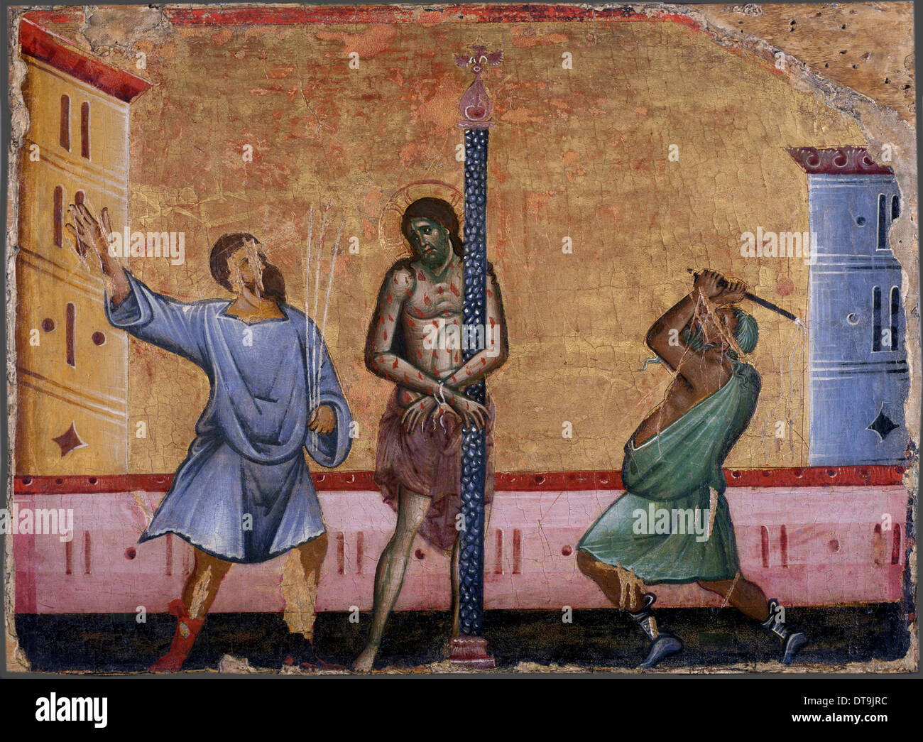 La Flagellazione di Cristo, c. 1280. Artista: Guido da Siena (attivo fra il 1260 e 1290) Foto Stock