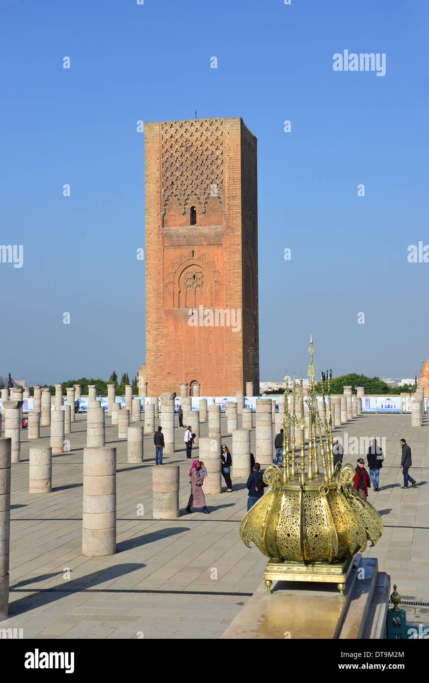 Torre Hassan (Tour Hassan), Boulevard Mohamed Lyazidi, Rabat, Rabat-Salé-Zemmour-Zaer regione, il Regno del Marocco Foto Stock