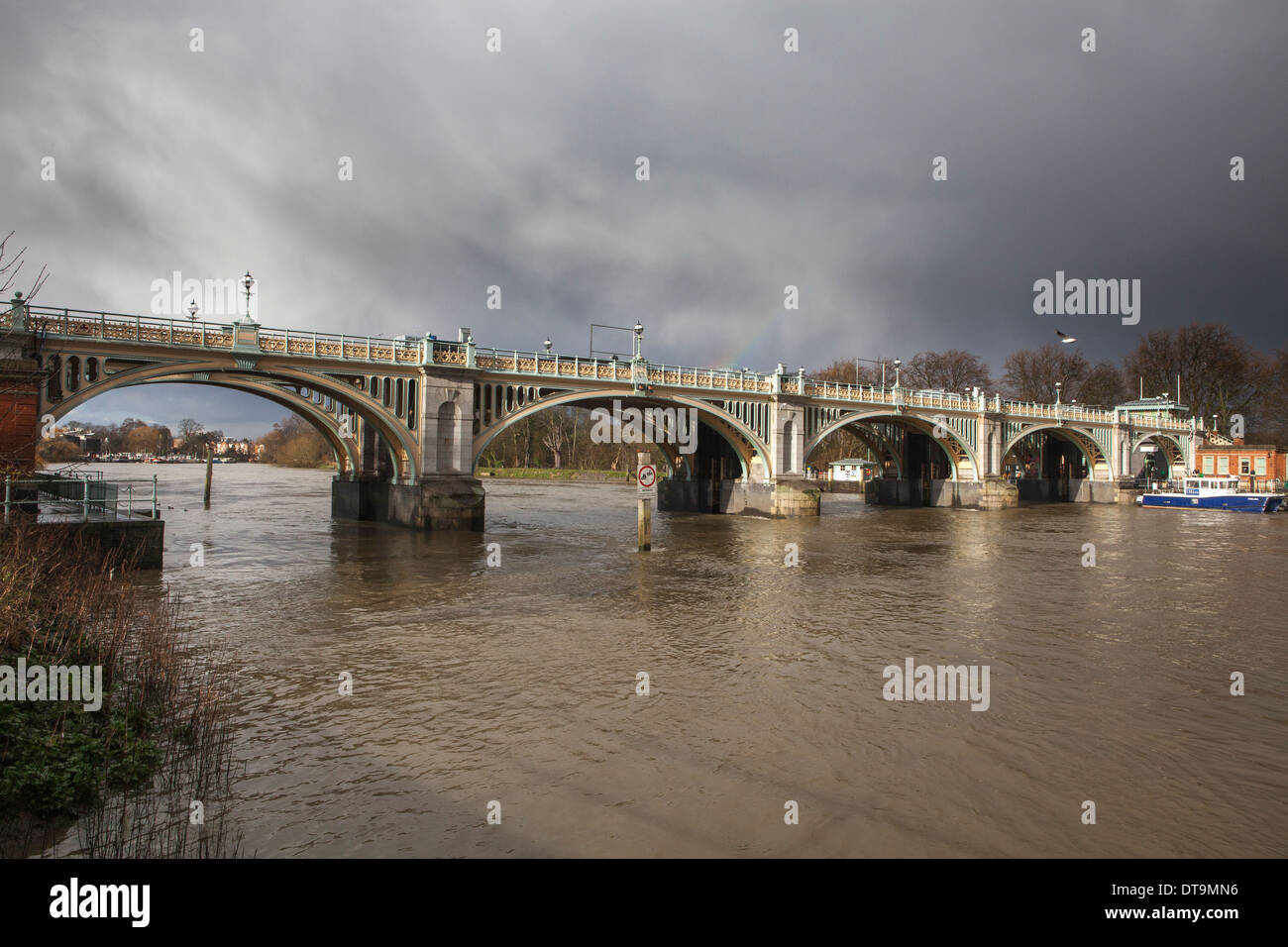 Richmond Lock sul Fiume Tamigi,Twickengham,West London,Inghilterra Foto Stock