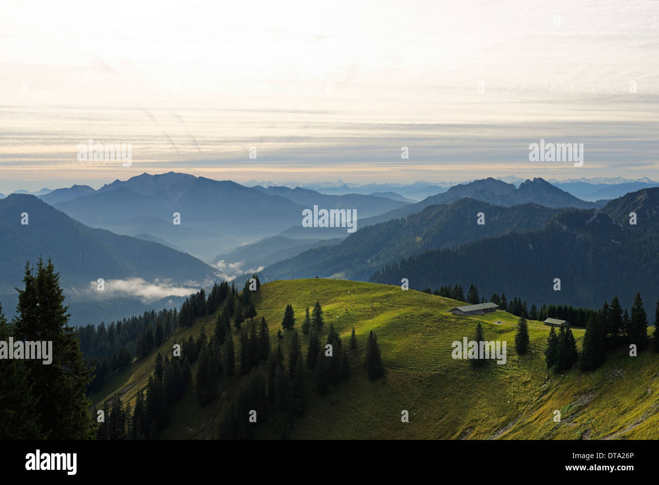 Mt Wallberg, Tegernsee montagne, Alta Baviera, Baviera, Germania Foto Stock