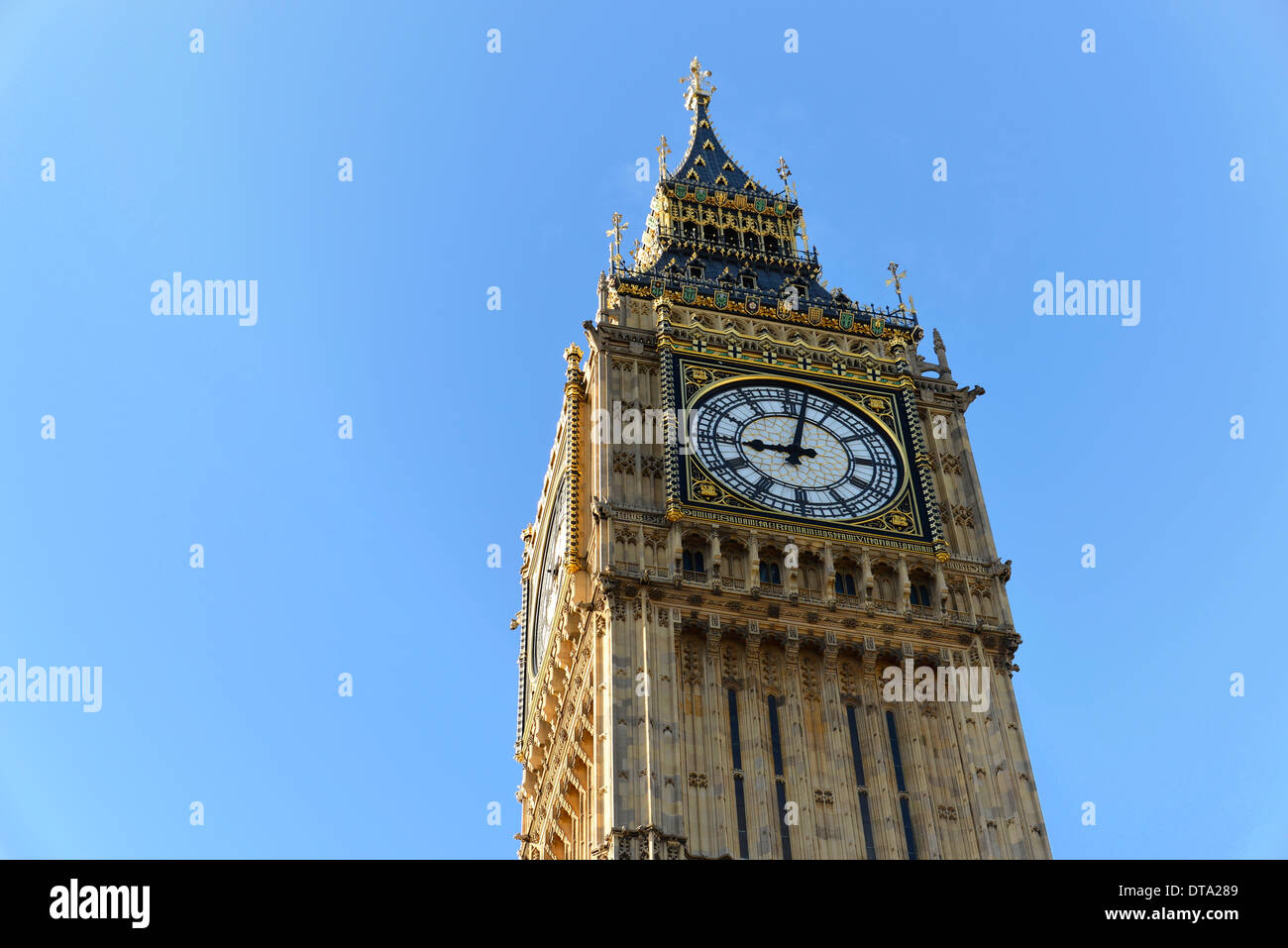 Elizabeth Tower o il Big Ben, il Palazzo di Westminster, Sito Patrimonio Mondiale dell'Unesco, la città di Londra, regione di Londra, Inghilterra Foto Stock