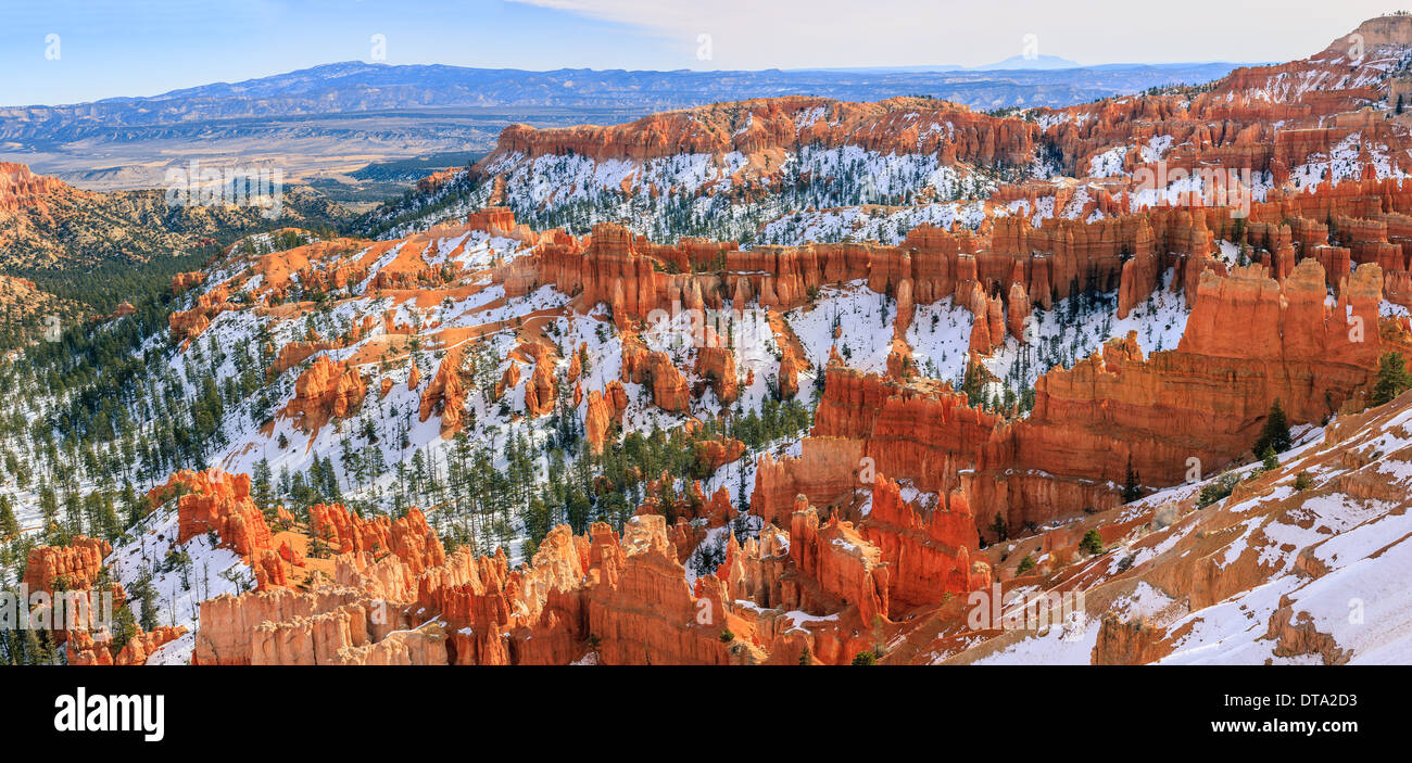 Inverno nel Parco Nazionale di Bryce Canyon, Utah - USA Foto Stock