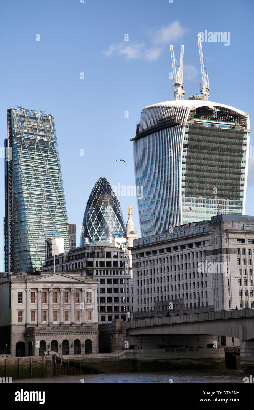 Edifici iconici nella skyline di Londra - London REGNO UNITO Foto Stock