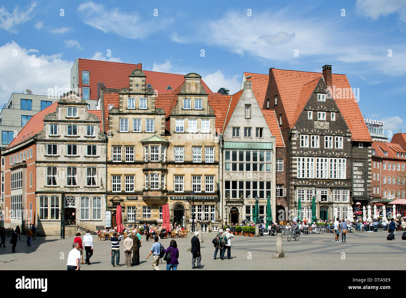 Storici edifici commerciali, Markt square, Brema, Germania Foto Stock