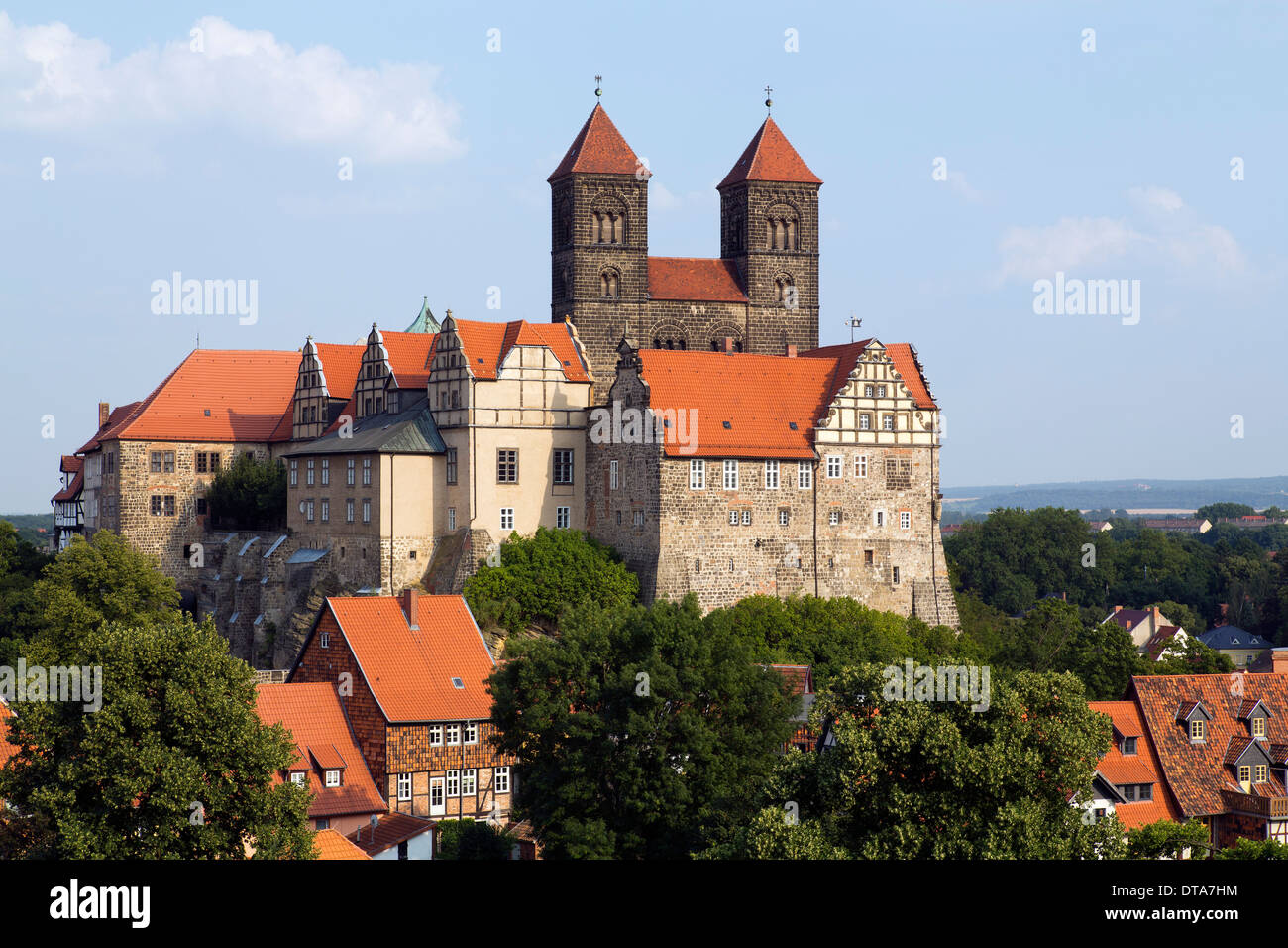 Quedlinburg, Schloß und Stiftskirche Foto Stock