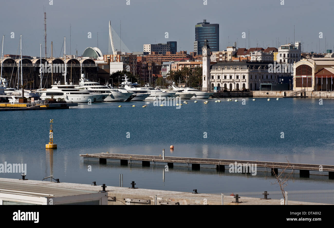 Valencia, Yachthafen Foto Stock