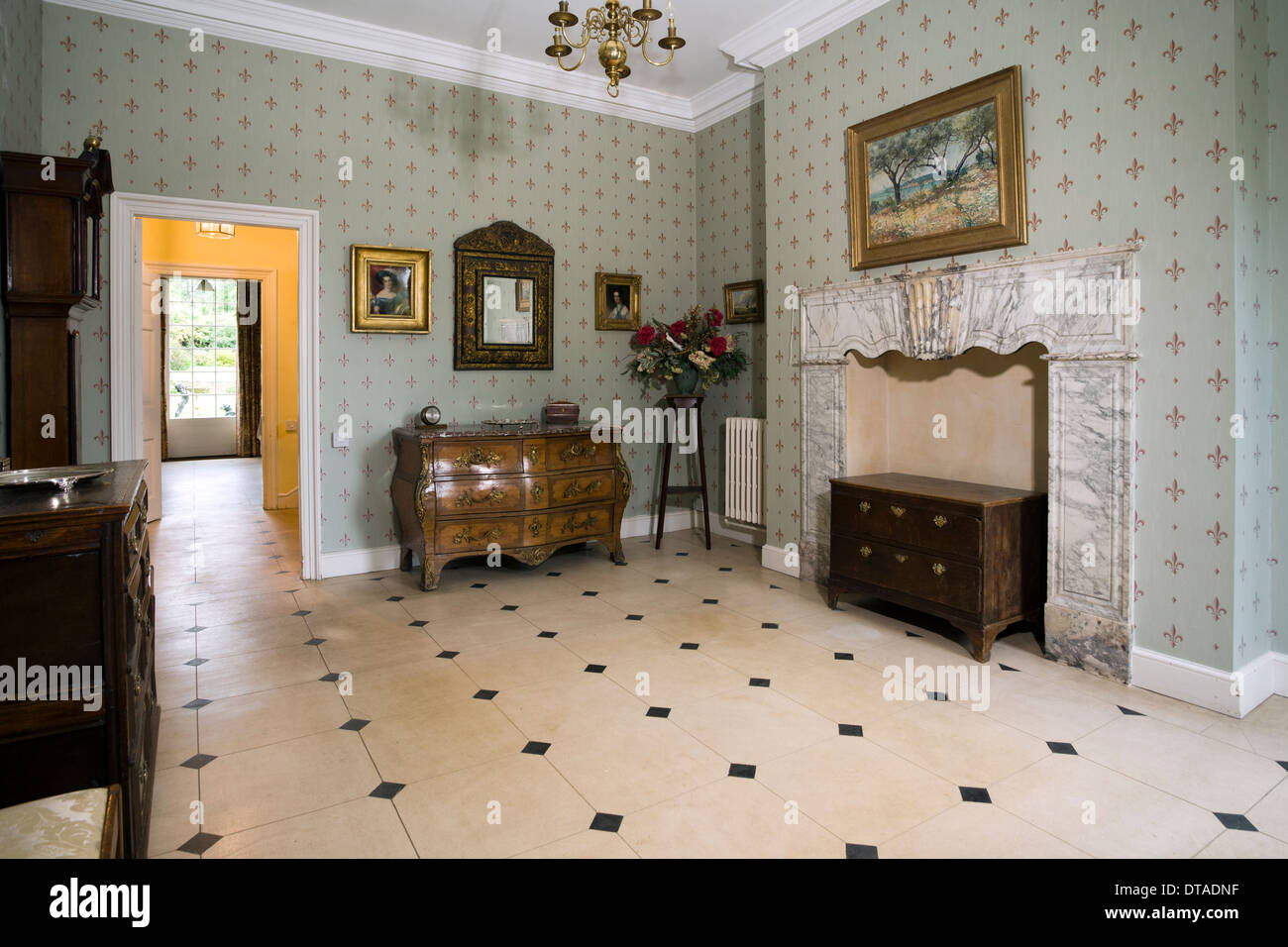 Stile tradizionale hall reception room. Foto Stock