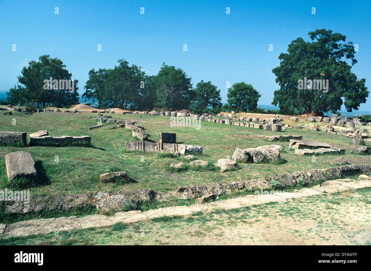 Resti del Palazzo Reale a Palatitsa Vergina Macedonia Grecia Foto Stock