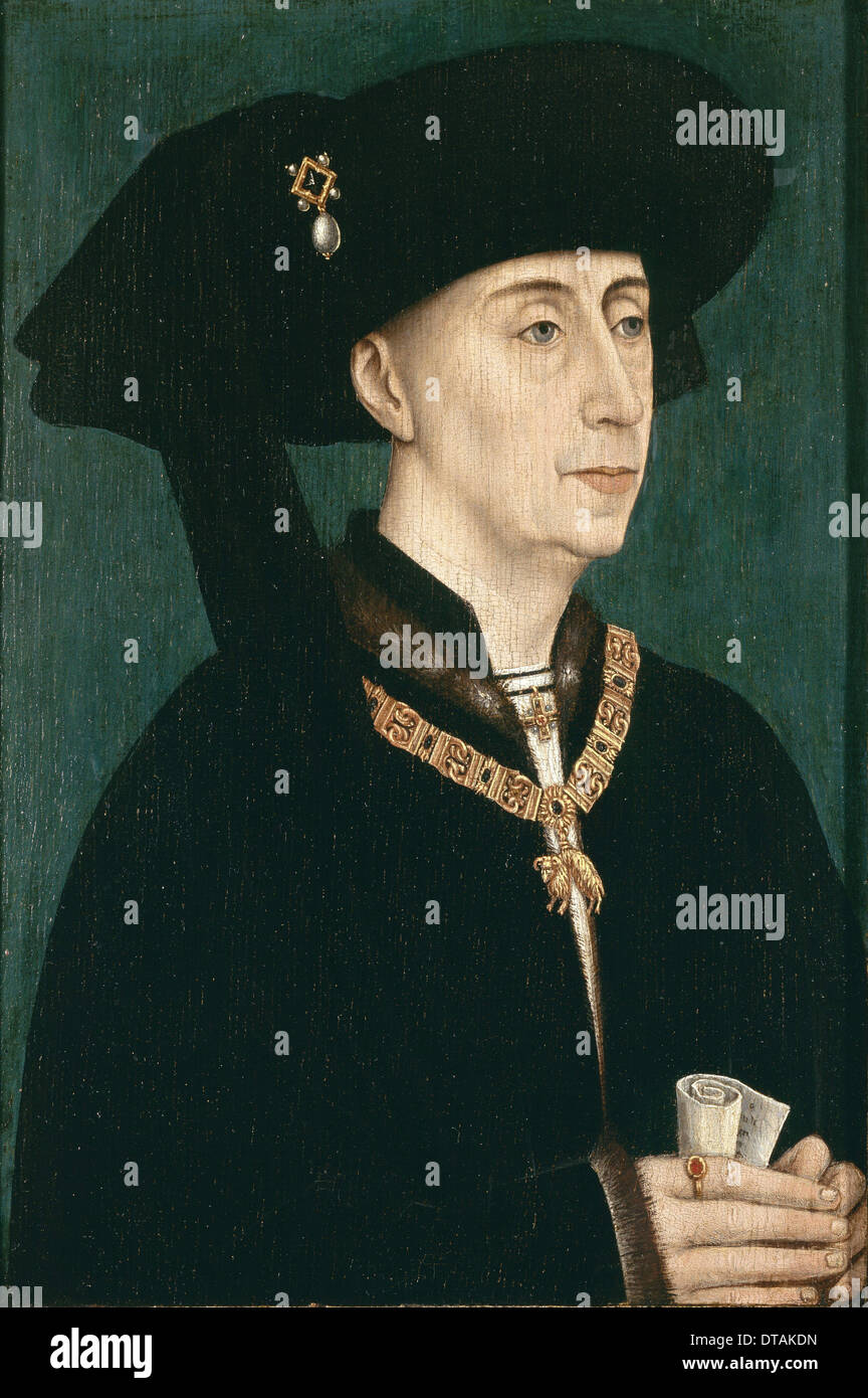 Ritratto di Filippo il Buono (1396-1467), dopo il 1450. Artista: Weyden, Rogier van der, (officina) Foto Stock