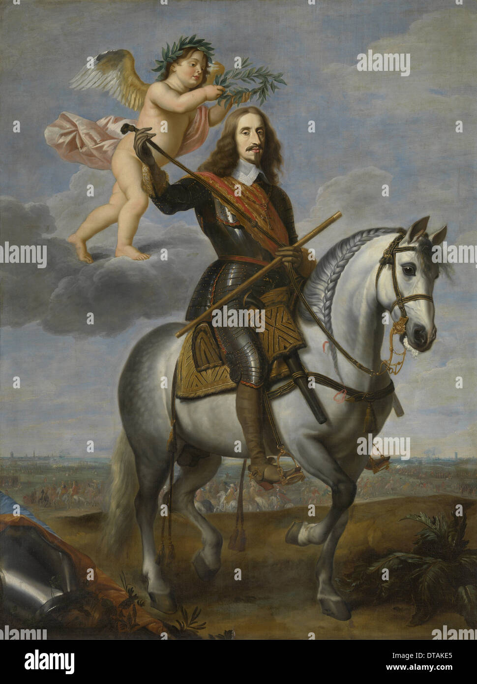 Ritratto equestre dell'Arciduca Leopoldo Guglielmo d'Austria (1614-1662), prima metà del XVII sec.. Artista: Hoecke, Jan van den (1611-1651) Foto Stock