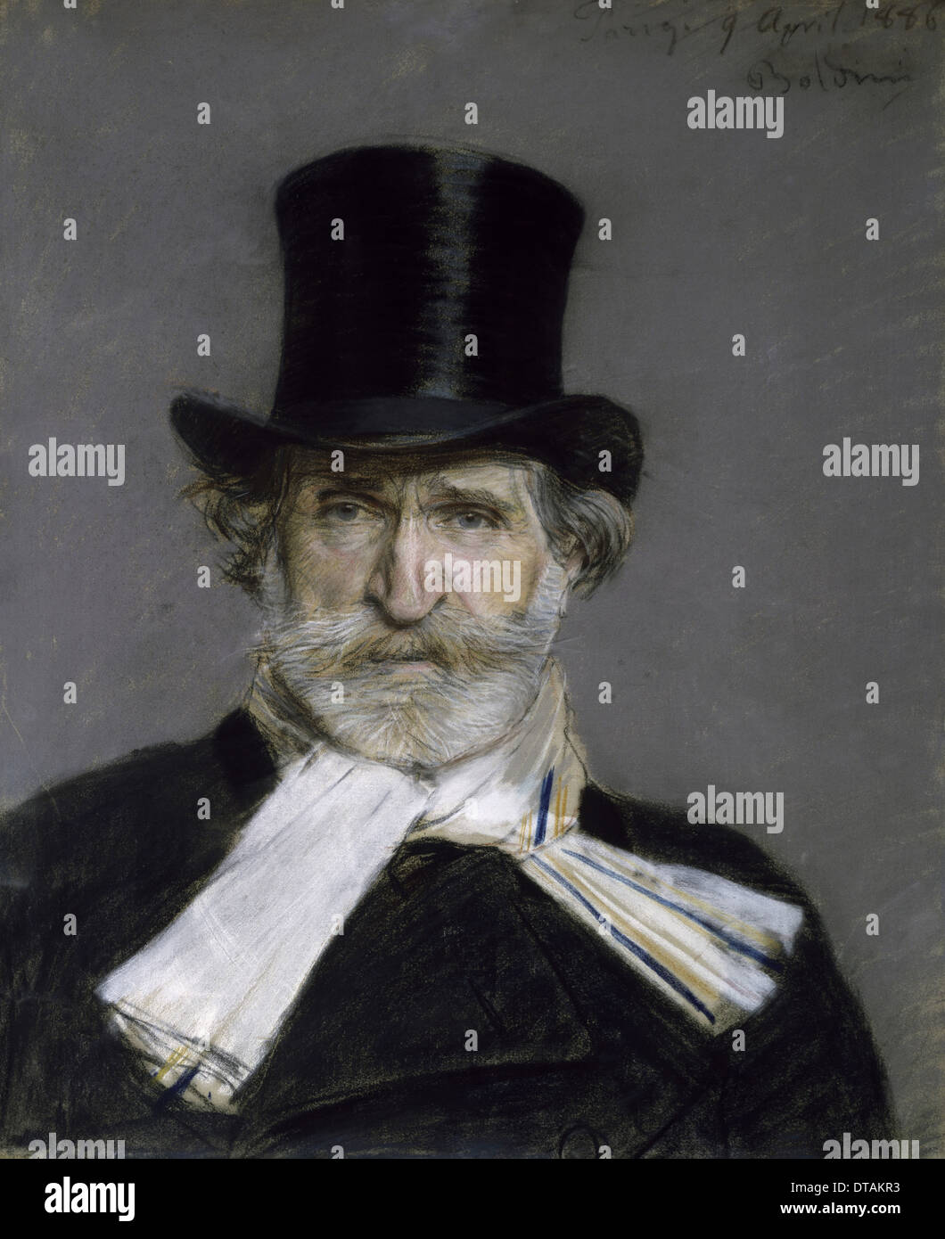 Ritratto di Giuseppe Verdi, 1886. Artista: Boldini, Giovanni (1842-1931) Foto Stock