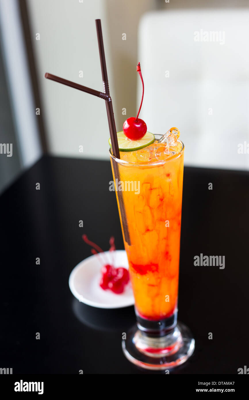 Tequila Sunrise orange dolce bere cocktail Foto Stock