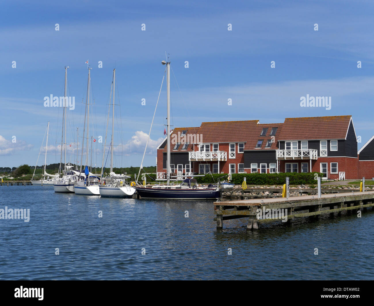 Klintholm havn, Møn, Danimarca Foto Stock