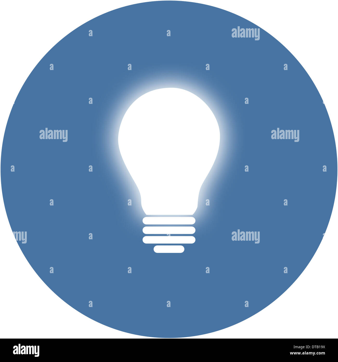 Basic lampadina lampada eco semplice piatto design. Foto Stock