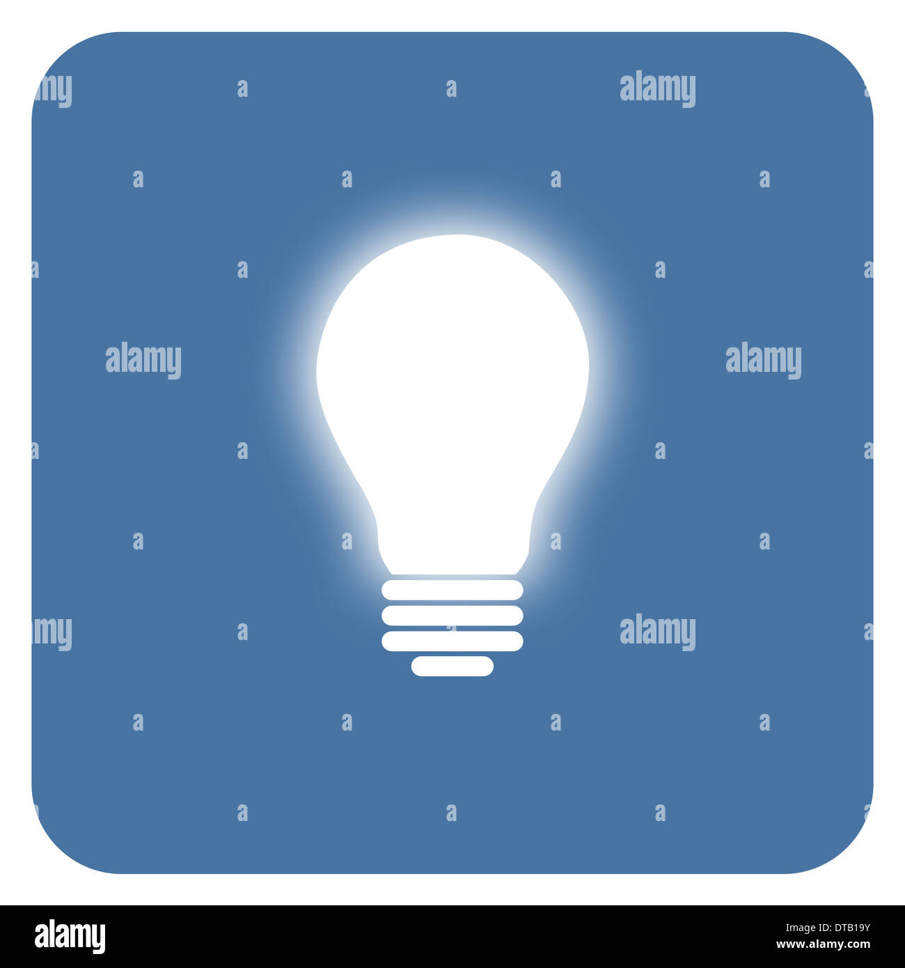 Basic lampadina lampada eco semplice piatto design. Foto Stock