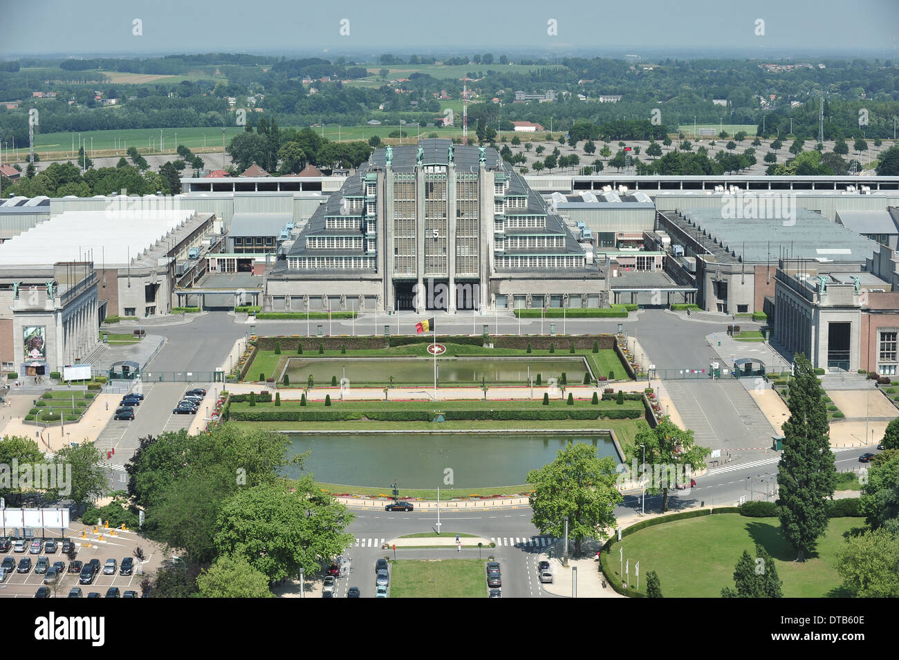 Bruxelles, Belgio, i motivi del 1958 Fiera mondiale all'Atomium Foto Stock