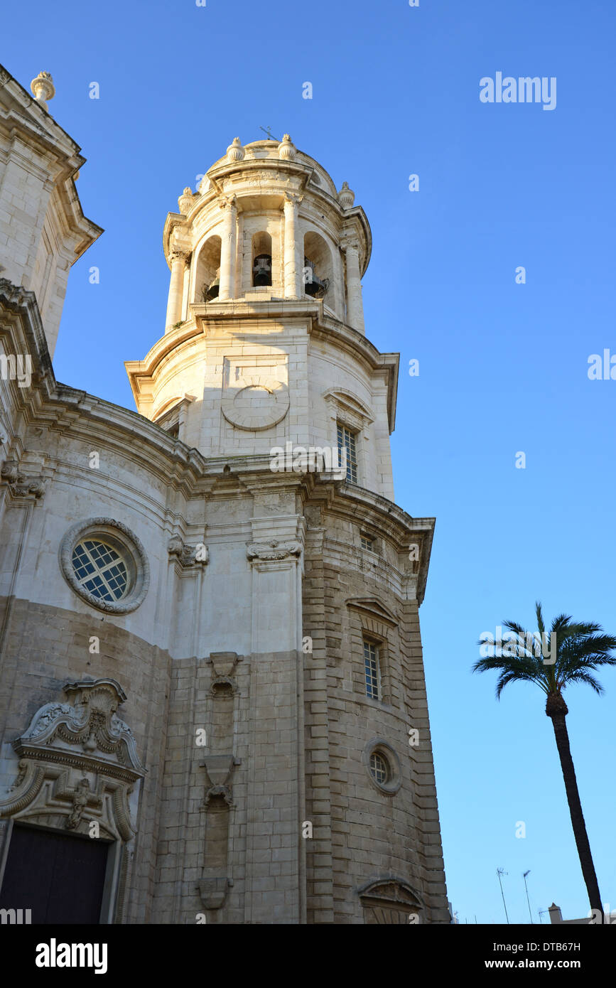 Cádiz Cattedrale (Catedral de Cádiz), Plaza de la Catedral, Città Vecchia, Cádiz, Provincia di Cadice, Andalusia, Spagna Foto Stock