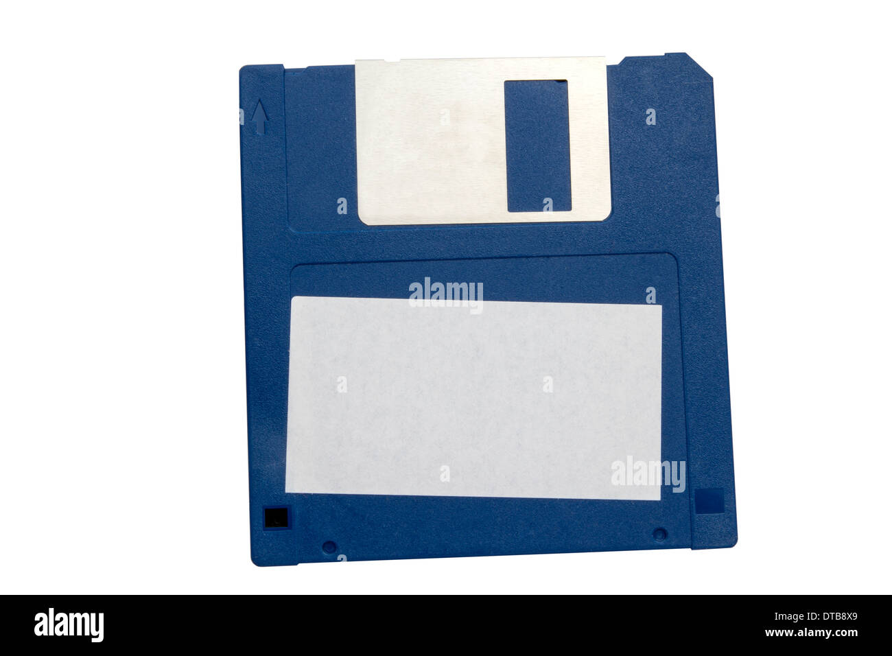 Computer floppy disk closeup su bianco Foto Stock