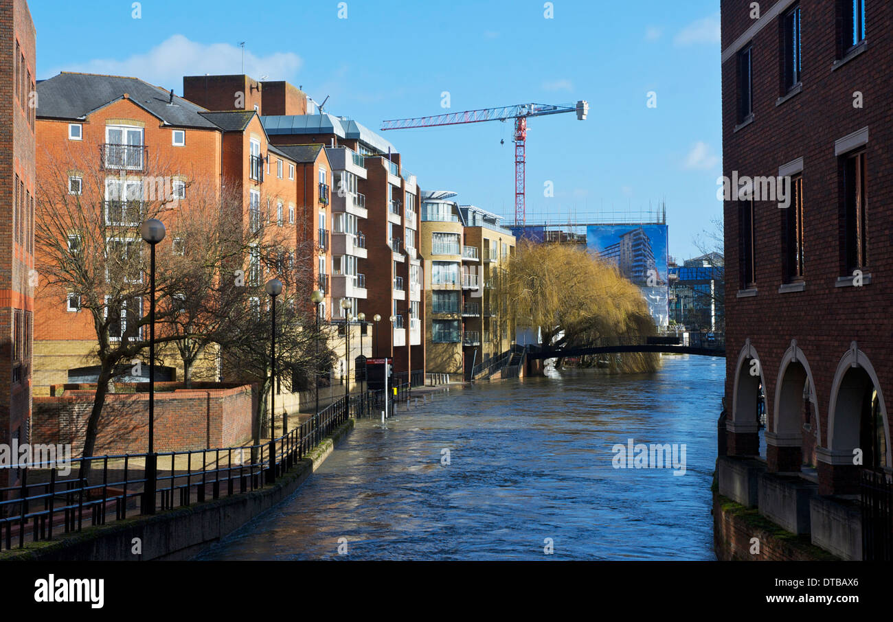 Il Kennet and Avon Canal, Reading, Berkshire, Inghilterra, Regno Unito Foto Stock