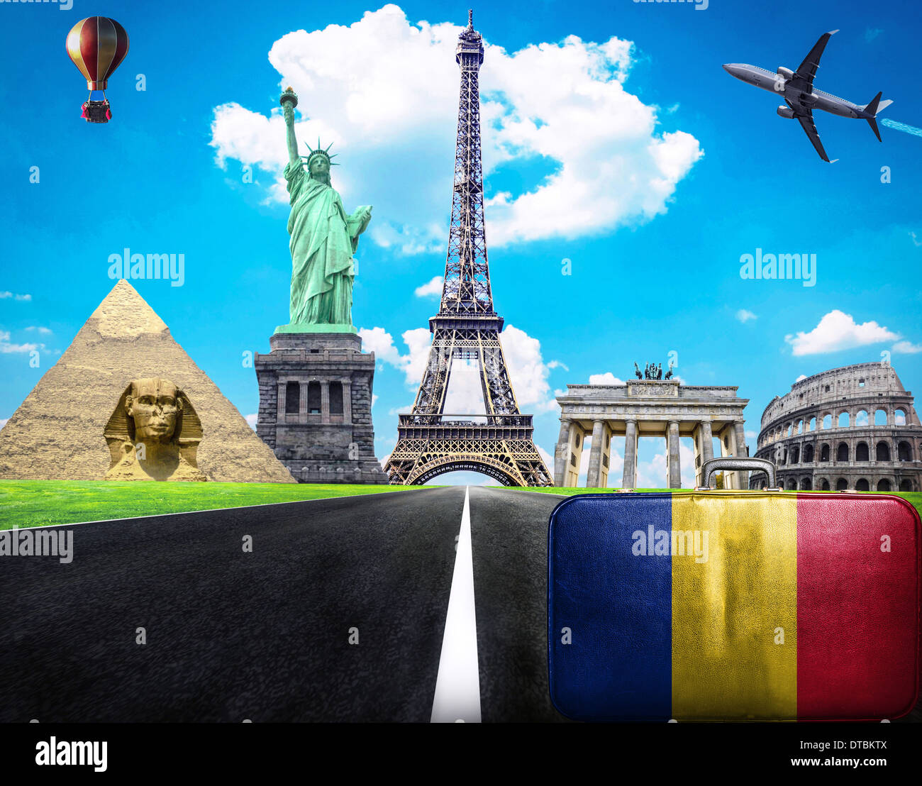 Viaggiare per il mondo immagine concettuale - visita in Romania Foto Stock