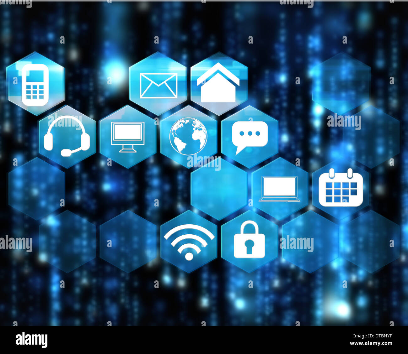 Immagine composita delle applicazioni dei computer Foto Stock