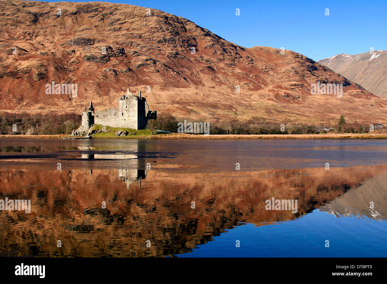 Le rovine del Castello di Kilchurn all'estremità nord di Loch Awe Argyll and Bute County Scotland Regno Unito Foto Stock
