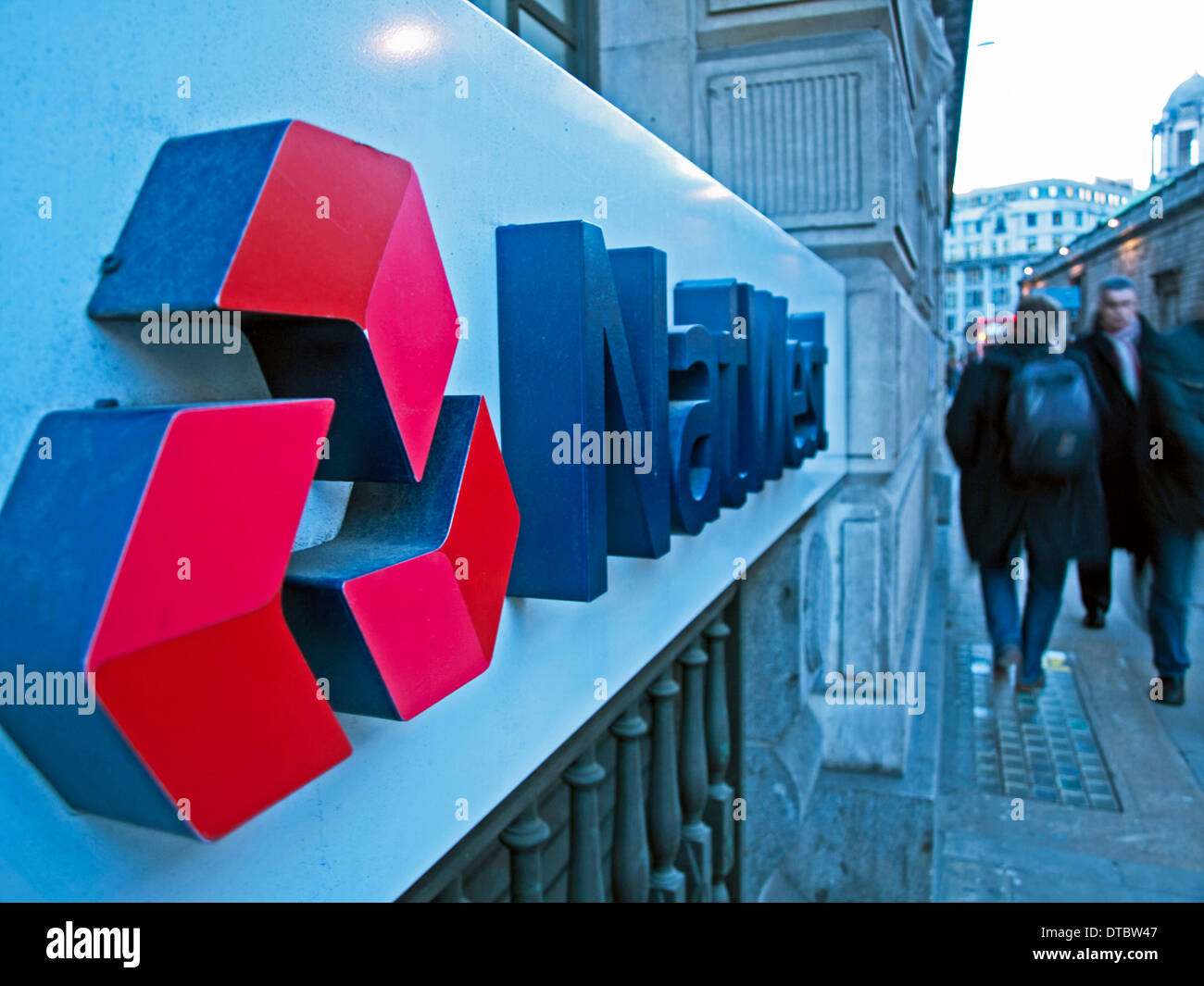 Natwest logo, City of London, Londra, Inghilterra, Regno Unito Foto Stock