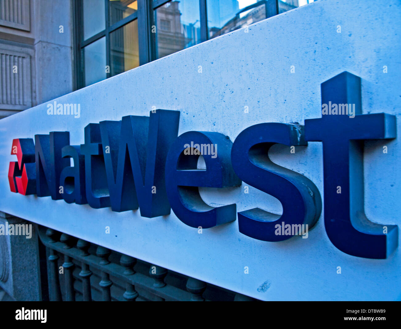 Natwest logo, City of London, Londra, Inghilterra, Regno Unito Foto Stock