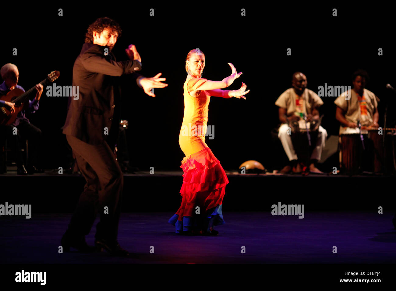 Lo spagnolo chitarrista di flamenco Paco Peña Foto Stock